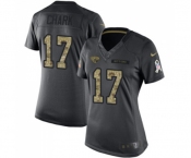 Women's Jacksonville Jaguars #17 DJ Chark Limited Black 2016 Salute to Service Football Jersey