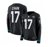 Women's Jacksonville Jaguars #17 DJ Chark Limited Black Therma Long Sleeve Football Jersey