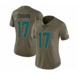 Women's Jacksonville Jaguars #17 DJ Chark Limited Olive 2017 Salute to Service Football Jersey