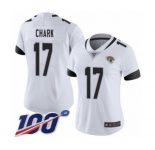 Women's Jacksonville Jaguars #17 DJ Chark White Vapor Untouchable Limited Player 100th Season Football Jersey
