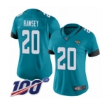 Women's Jacksonville Jaguars #20 Jalen Ramsey Teal Green Alternate Vapor Untouchable Limited Player 100th Season Football Jersey