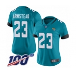 Women's Jacksonville Jaguars #23 Ryquell Armstead Teal Green Alternate Vapor Untouchable Limited Player 100th Season Football Jersey