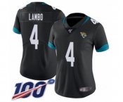 Women's Jacksonville Jaguars #4 Josh Lambo Black Team Color Vapor Untouchable Limited Player 100th Season Football Jersey