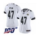 Women's Jacksonville Jaguars #47 Jake Ryan White Vapor Untouchable Limited Player 100th Season Football Jersey