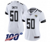 Women's Jacksonville Jaguars #50 Telvin Smith White Vapor Untouchable Limited Player 100th Season Football Jersey