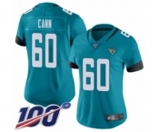 Women's Jacksonville Jaguars #60 A. J. Cann Teal Green Alternate Vapor Untouchable Limited Player 100th Season Football Jersey