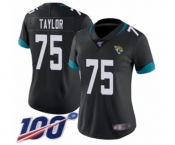Women's Jacksonville Jaguars #75 Jawaan Taylor Black Team Color Vapor Untouchable Limited Player 100th Season Football Jersey