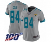 Women's Jacksonville Jaguars #84 Keelan Cole Silver Inverted Legend Limited 100th Season Football Jersey