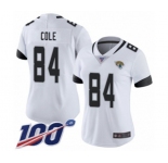 Women's Jacksonville Jaguars #84 Keelan Cole White Vapor Untouchable Limited Player 100th Season Football Jersey