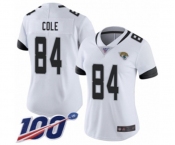 Women's Jacksonville Jaguars #84 Keelan Cole White Vapor Untouchable Limited Player 100th Season Football Jersey
