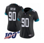 Women's Jacksonville Jaguars #90 Taven Bryan Black Team Color Vapor Untouchable Limited Player 100th Season Football Jersey