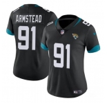 Women's Jacksonville Jaguars #91 Arik Armstead Black Vapor Stitched Jersey