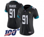 Women's Jacksonville Jaguars #91 Yannick Ngakoue Black Team Color Vapor Untouchable Limited Player 100th Season Football Jersey