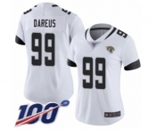 Women's Jacksonville Jaguars #99 Marcell Dareus White Vapor Untouchable Limited Player 100th Season Football Jersey