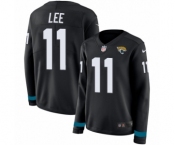 Women's Nike Jacksonville Jaguars #11 Marqise Lee Limited Black Therma Long Sleeve NFL Jersey