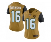 Women's Nike Jacksonville Jaguars #16 Denard Robinson Limited Gold Rush NFL Jersey