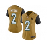 Women's Nike Jacksonville Jaguars #2 Jason Myers Limited Gold Rush NFL Jersey