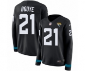 Women's Nike Jacksonville Jaguars #21 A.J. Bouye Limited Black Therma Long Sleeve NFL Jersey