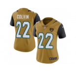 Women's Nike Jacksonville Jaguars #22 Aaron Colvin Limited Gold Rush NFL Jersey