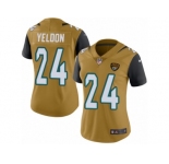 Women's Nike Jacksonville Jaguars #24 T.J. Yeldon Limited Gold Rush NFL Jersey