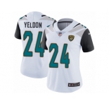 Women's Nike Jacksonville Jaguars #24 T.J. Yeldon White Vapor Untouchable Limited Player NFL Jersey