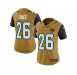 Women's Nike Jacksonville Jaguars #26 Marqueston Huff Limited Gold Rush NFL Jersey