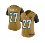 Women's Nike Jacksonville Jaguars #27 Dwayne Gratz Limited Gold Rush NFL Jersey