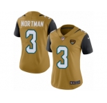 Women's Nike Jacksonville Jaguars #3 Brad Nortman Limited Gold Rush NFL Jersey