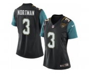 Women's Nike Jacksonville Jaguars #3 Brad Nortman Teal Black Team Color NFL Jersey