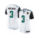 Women's Nike Jacksonville Jaguars #3 Brad Nortman Teal White Team Color NFL Jersey