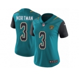 Women's Nike Jacksonville Jaguars #3 Brad Nortman Vapor Untouchable Limited Teal Green Team Color NFL Jersey