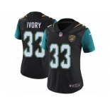 Women's Nike Jacksonville Jaguars #33 Chris Ivory Vapor Untouchable Limited Black Alternate NFL Jersey