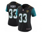 Women's Nike Jacksonville Jaguars #33 Chris Ivory Vapor Untouchable Limited Black Alternate NFL Jersey