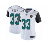 Women's Nike Jacksonville Jaguars #33 Chris Ivory White Vapor Untouchable Limited Player NFL Jersey