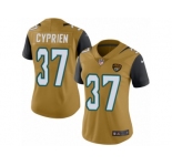 Women's Nike Jacksonville Jaguars #37 John Cyprien Limited Gold Rush NFL Jersey