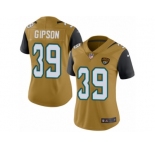 Women's Nike Jacksonville Jaguars #39 Tashaun Gipson Limited Gold Rush NFL Jersey