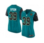 Women's Nike Jacksonville Jaguars #39 Tashaun Gipson Limited Teal Green Team Color NFL Jersey