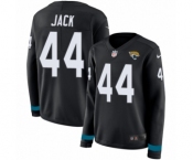 Women's Nike Jacksonville Jaguars #44 Myles Jack Limited Black Therma Long Sleeve NFL Jersey