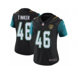 Women's Nike Jacksonville Jaguars #46 Carson Tinker Vapor Untouchable Limited Black Alternate NFL Jersey