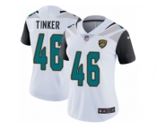 Women's Nike Jacksonville Jaguars #46 Carson Tinker White Vapor Untouchable Limited Player NFL Jersey