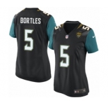 Women's Nike Jacksonville Jaguars #5 Blake Bortles Game Black Alternate NFL Jersey