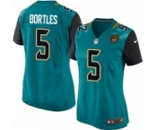 Women's Nike Jacksonville Jaguars #5 Blake Bortles Game Teal Green Team Color NFL Jersey