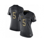Women's Nike Jacksonville Jaguars #5 Blake Bortles Limited Black 2016 Salute to Service NFL Jersey