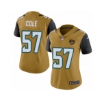 Women's Nike Jacksonville Jaguars #57 Audie Cole Limited Gold Rush NFL Jersey