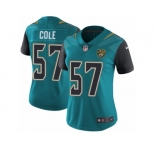 Women's Nike Jacksonville Jaguars #57 Audie Cole Vapor Untouchable Limited Teal Green Team Color NFL Jersey