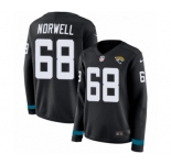 Women's Nike Jacksonville Jaguars #68 Andrew Norwell Limited Black Therma Long Sleeve NFL Jersey
