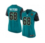 Women's Nike Jacksonville Jaguars #68 Earl Watford Game Teal Green Team Color NFL Jersey