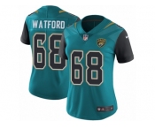 Women's Nike Jacksonville Jaguars #68 Earl Watford Vapor Untouchable Limited Teal Green Team Color NFL Jersey