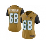 Women's Nike Jacksonville Jaguars #68 Kelvin Beachum Limited Gold Rush NFL Jersey