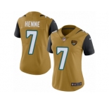 Women's Nike Jacksonville Jaguars #7 Chad Henne Limited Gold Rush NFL Jersey